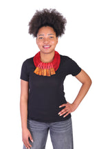 Afrikaanse gelaagde leren ketting